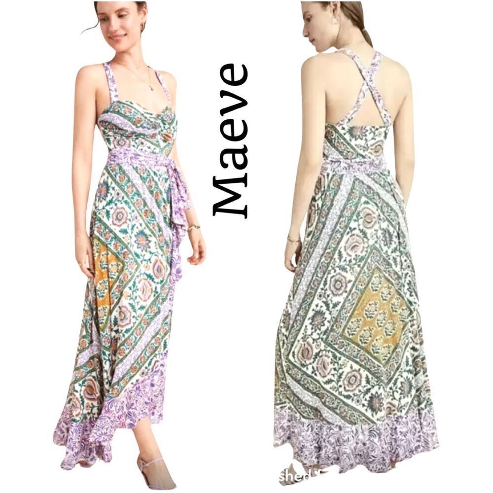 Anthropologie Maeve Multicolor Maxi Dress